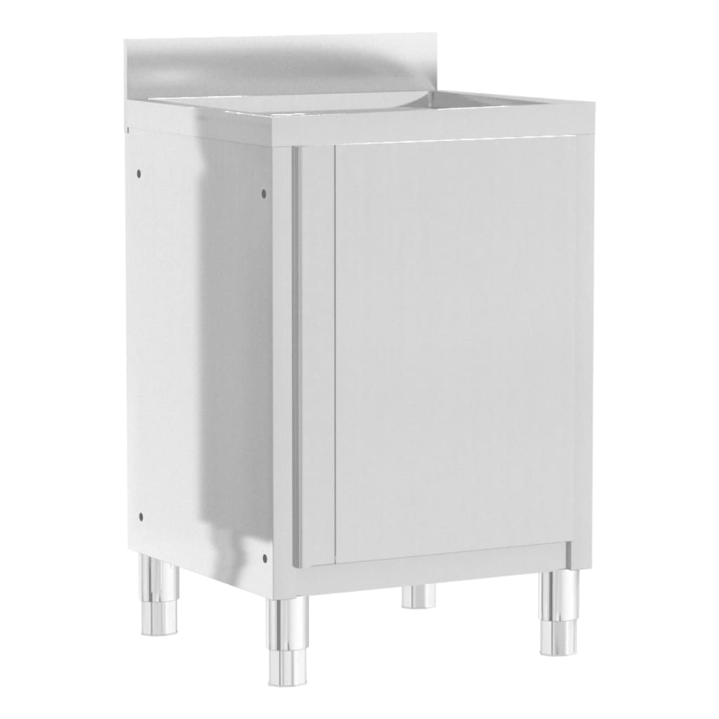 vidaXL Εμπορικά Ντουλάπια Κουζίνας 3 τεμ. από Ανοξείδωτο Ατσάλι