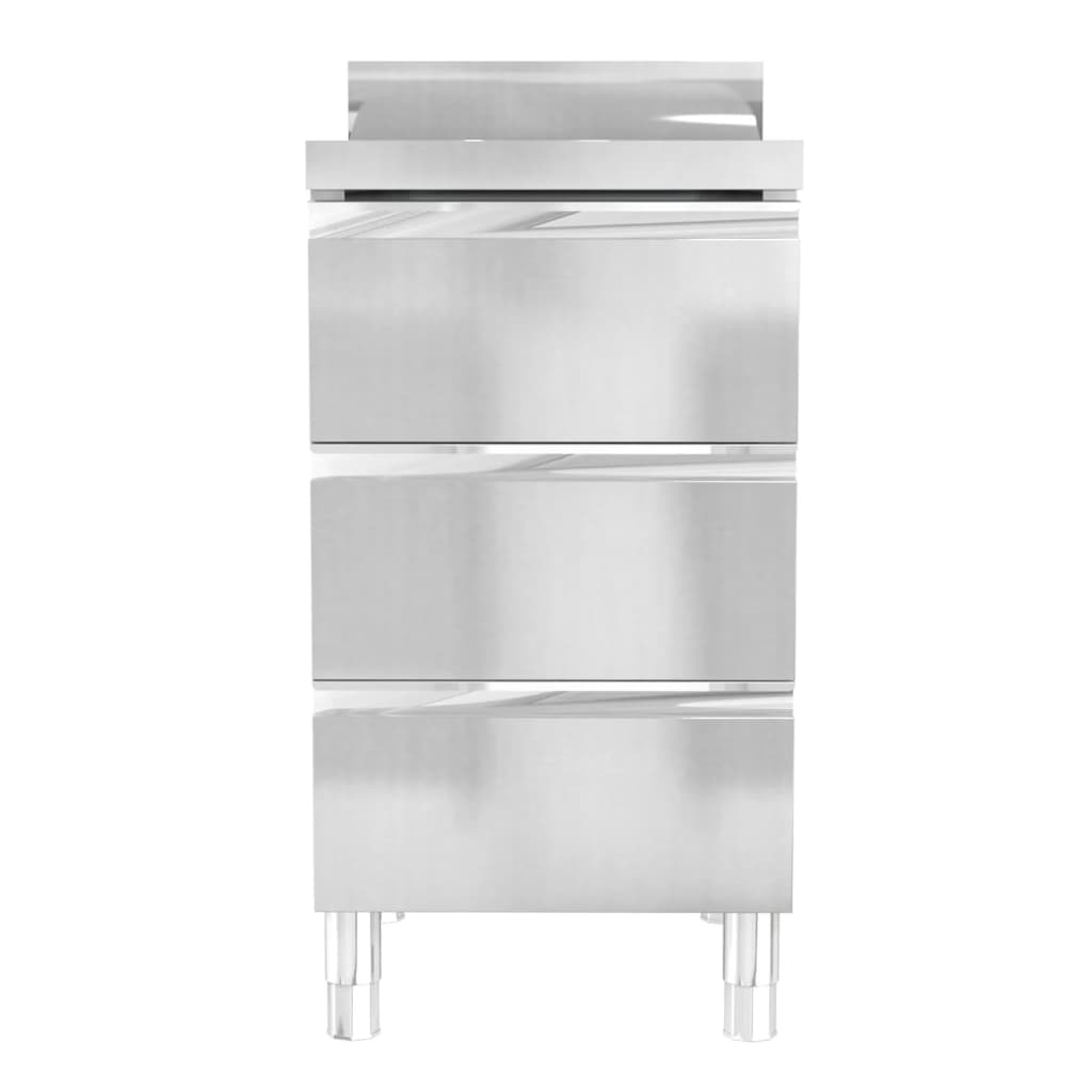 vidaXL Επαγγελματικά Ντουλάπια Κουζίνας 2 τεμ. από Ανοξείδωτο Ατσάλι