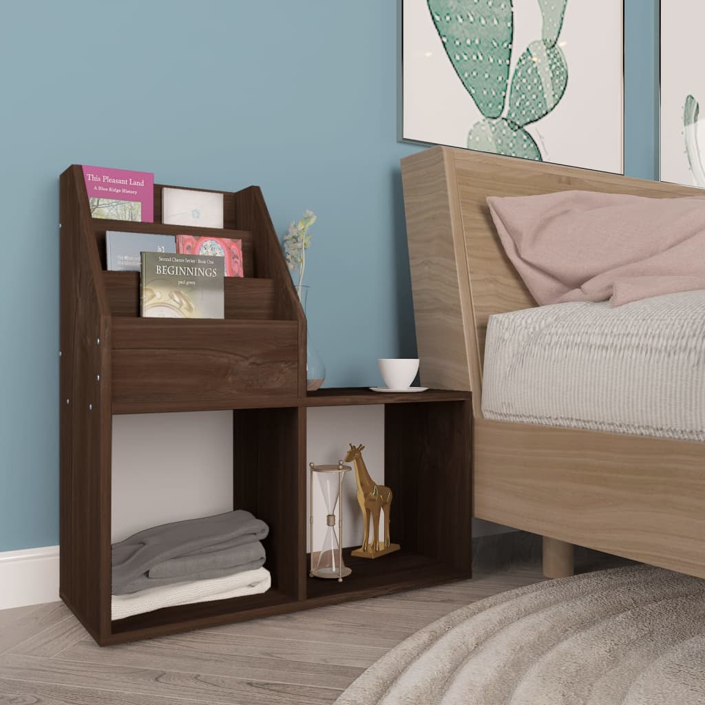 vidaXL Παιδική Ραφιέρα Περιοδ. Καπνιστή Δρυς 71x30x78,5εκ Επεξ. Ξύλο