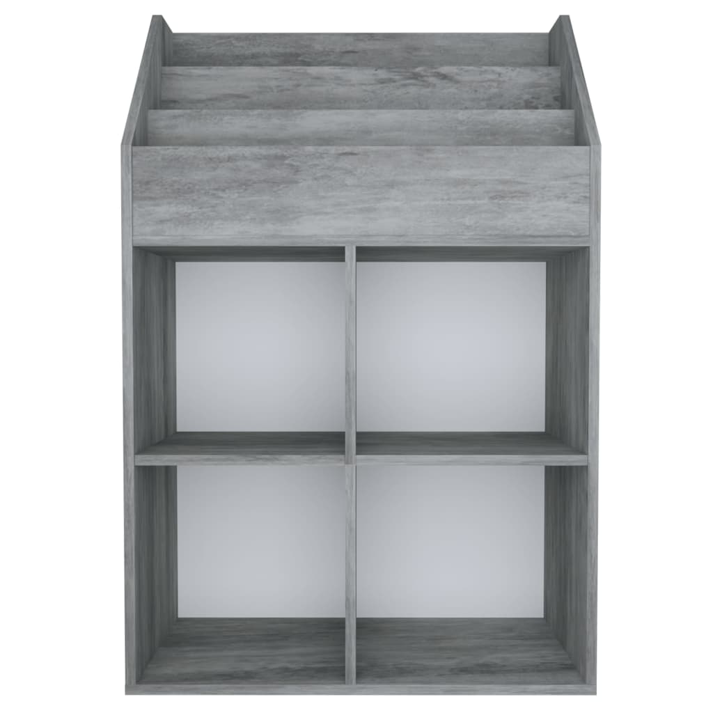 vidaXL Παιδική Ραφιέρα Περιοδικών Γκρι Σκυρ. 71x30x114εκ. Επεξ. Ξύλο