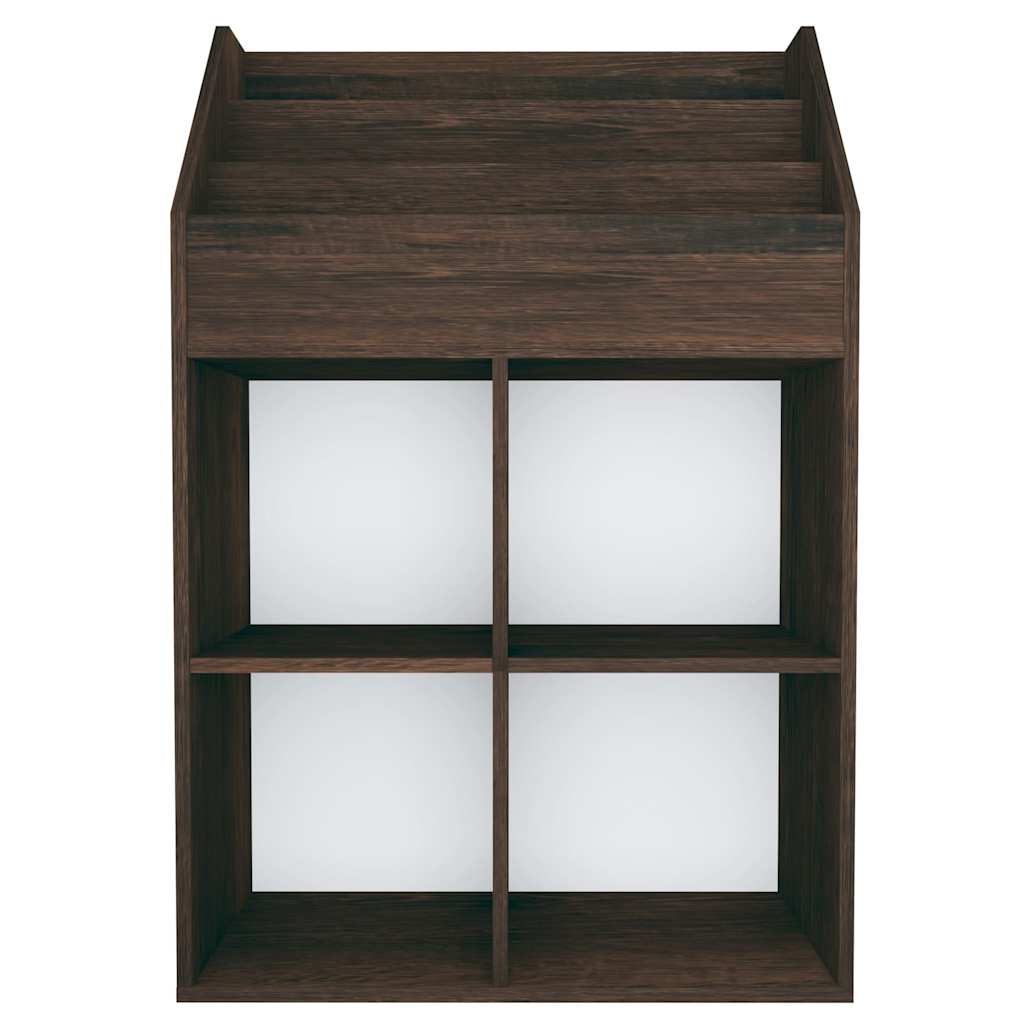 vidaXL Παιδική Ραφιέρα Περιοδικ. Καπνιστή Δρυς 71x30x114εκ Επεξ. Ξύλο