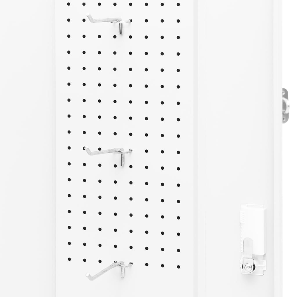 vidaXL Ντουλάπα για Σέλα Λευκό 53 x 53 x 140 εκ. Ατσάλινο