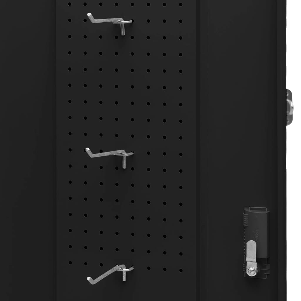 vidaXL Ντουλάπα για Σέλα Μαύρη 53 x 53 x 140 εκ. Ατσάλινη