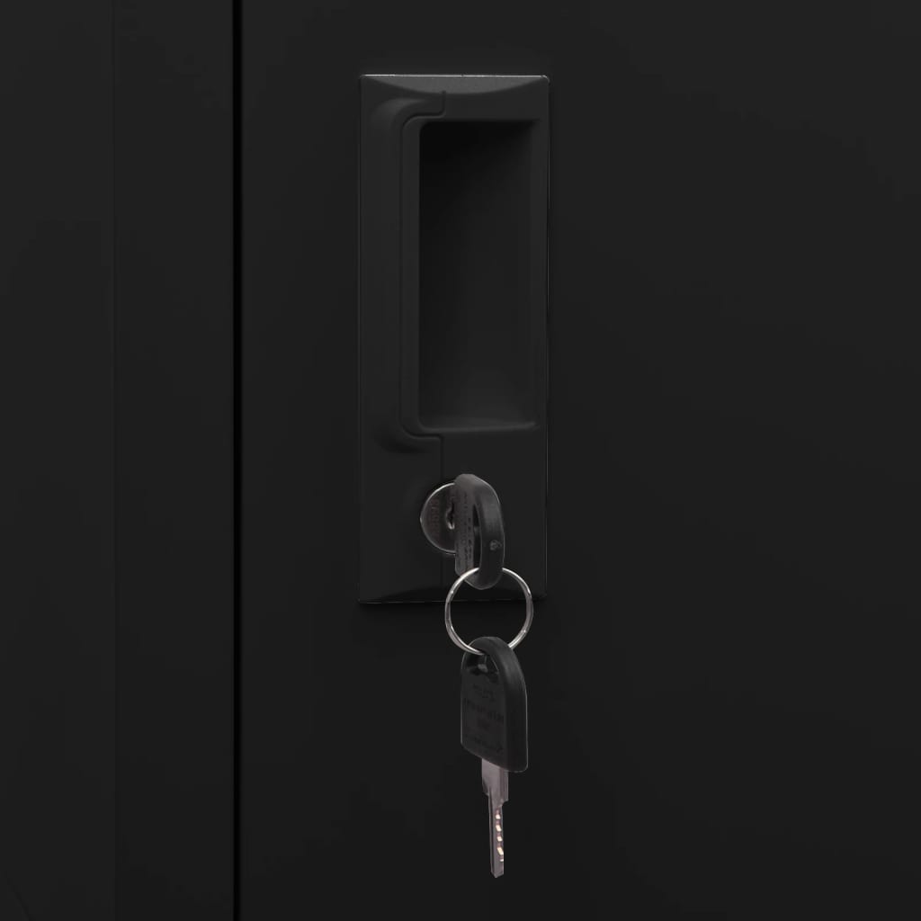 vidaXL Ντουλάπα για Σέλα Μαύρη 53 x 53 x 140 εκ. Ατσάλινη