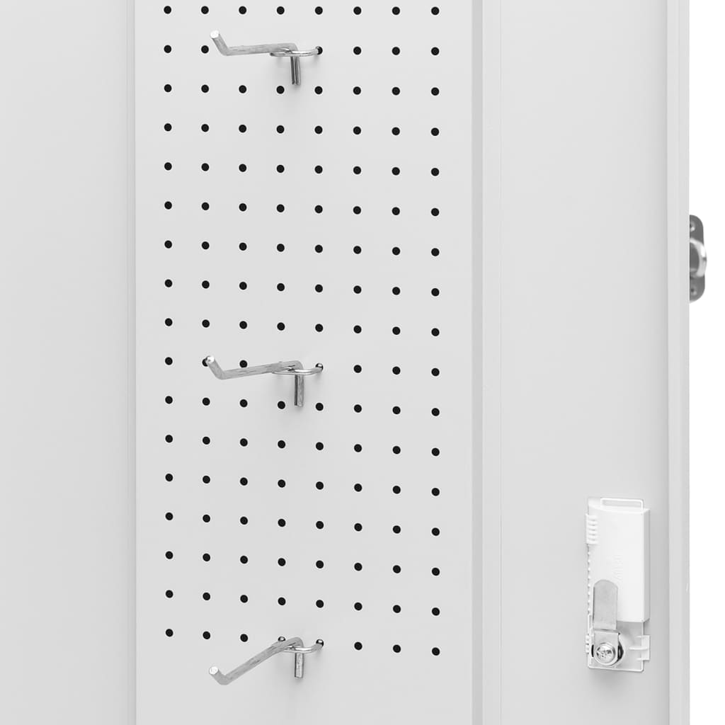 vidaXL Ντουλάπα για Σέλα Ανοιχτό Γκρι 53 x 53 x 105 εκ. Ατσάλινη