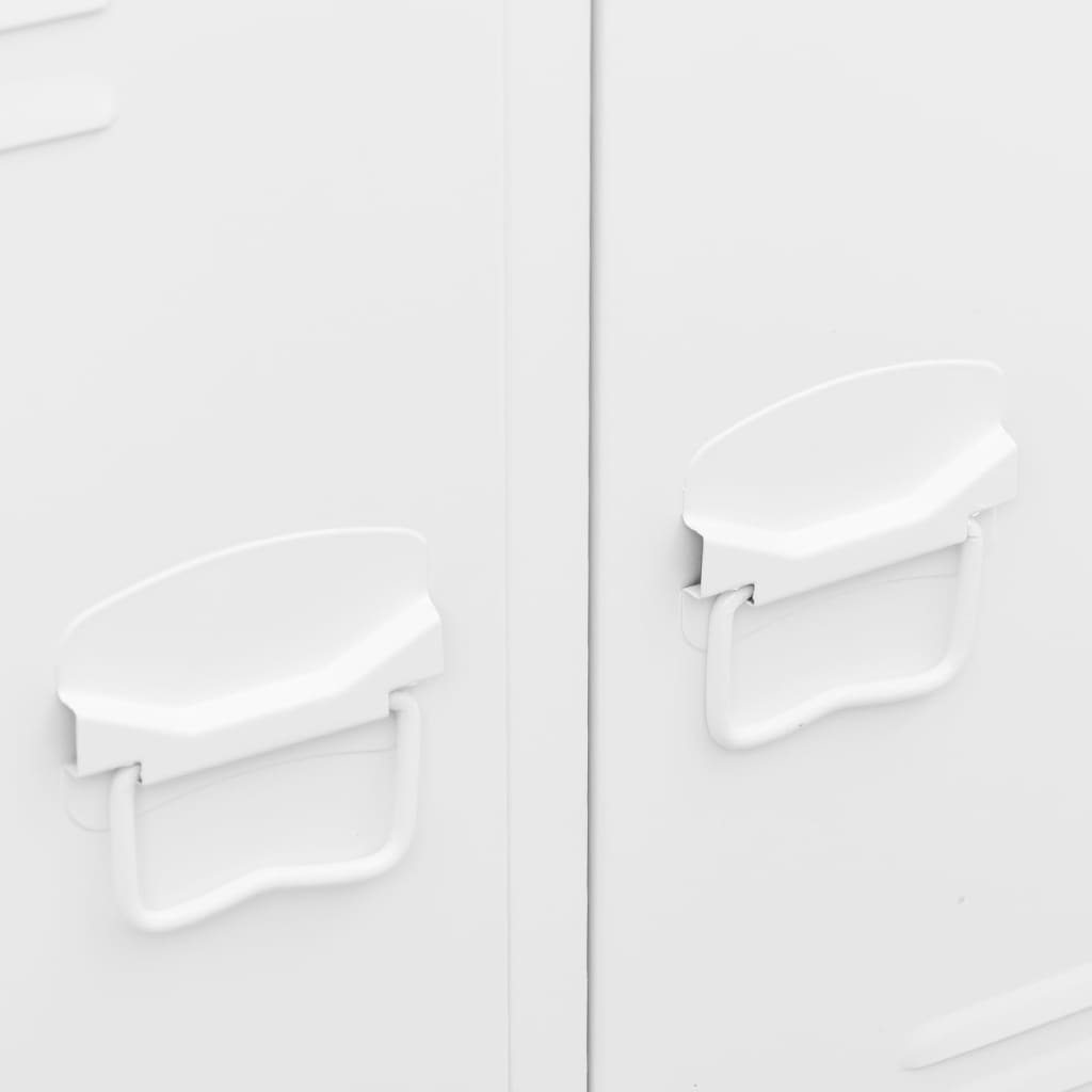 vidaXL Ντουλάπα Βιομηχανική Λευκή 67 x 35 x 107 εκ. Ατσάλινη