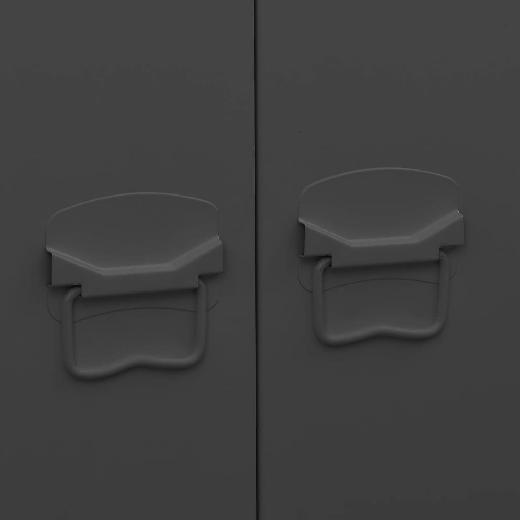 vidaXL Ντουλάπα Βιομηχανική Μαύρη 90 x 50 x 180 εκ. Μεταλλική