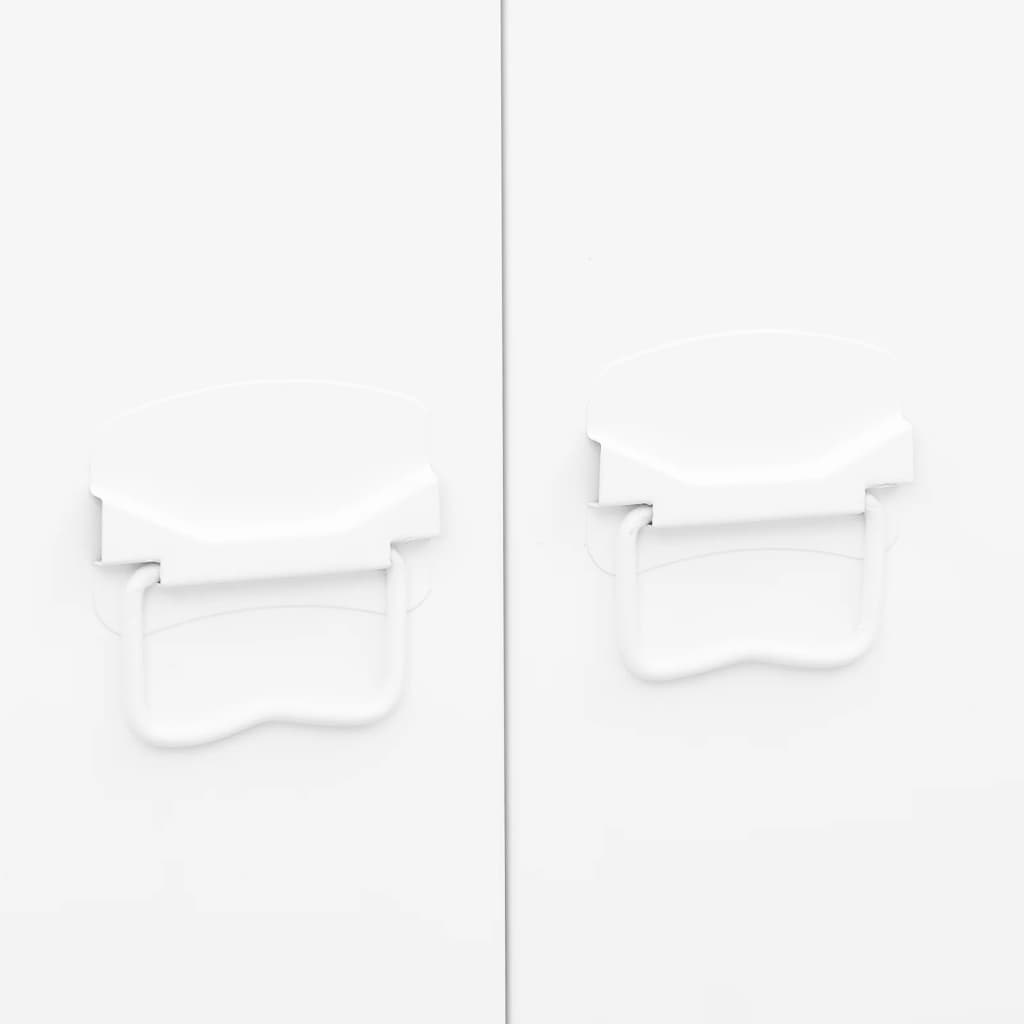 vidaXL Ντουλάπα Βιομηχανική Λευκή 90 x 50 x 180 εκ. Μεταλλική