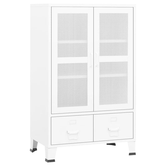vidaXL Αρχειοθήκη Βιομηχανικού Στιλ Λευκή 70 x 40 x 115 εκ. Ατσάλινη