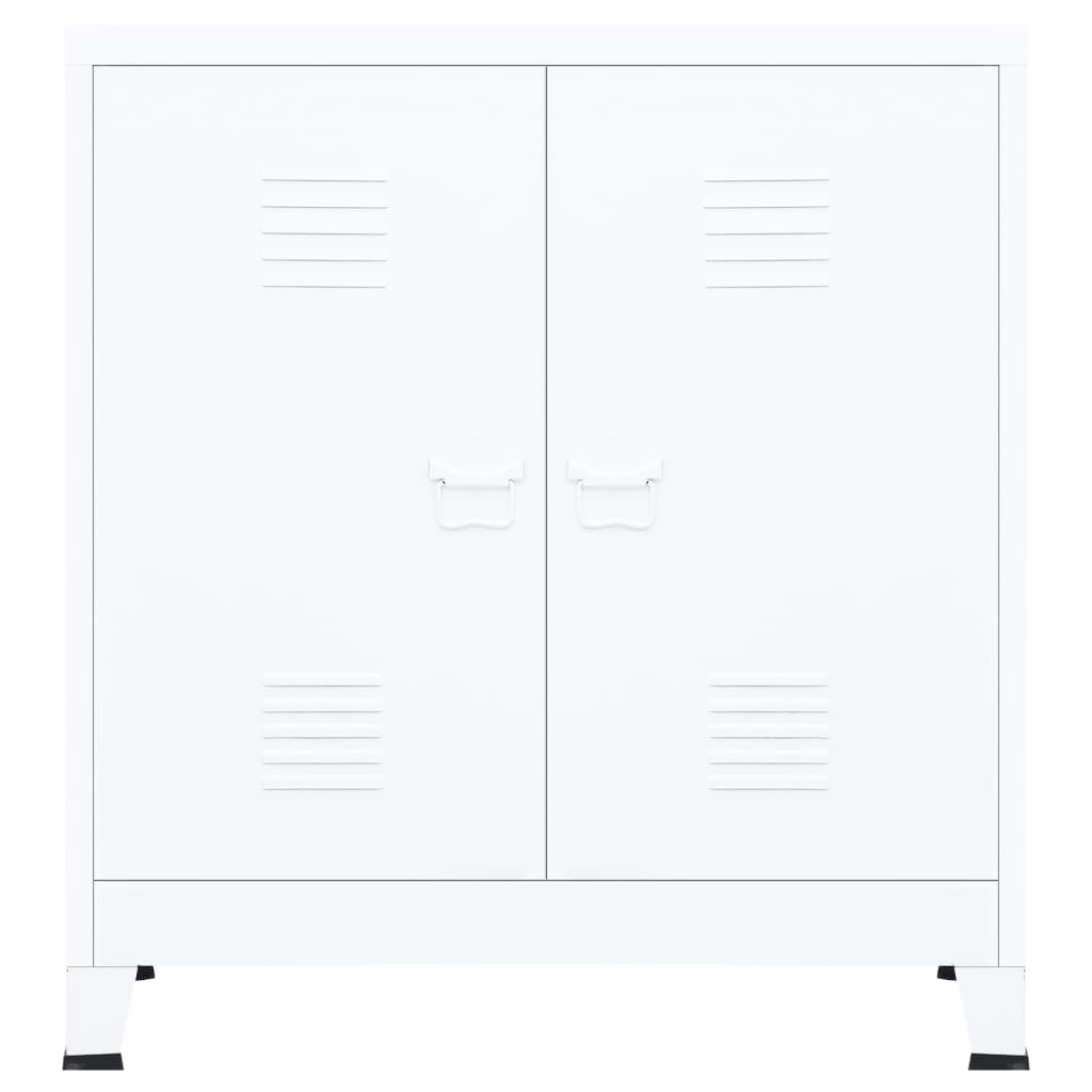 vidaXL Αρχειοθήκη Βιομηχανικού Στιλ Λευκή 90 x 40 x 100 εκ. Ατσάλινη