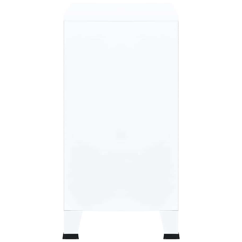 vidaXL Αρχειοθήκη Βιομηχανικού Στιλ Λευκή 75 x 40 x 80 εκ. Ατσάλινη