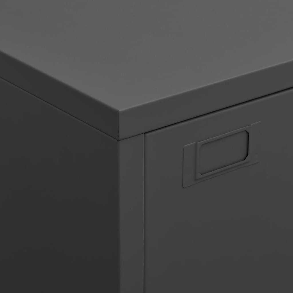 vidaXL Αρχειοθήκη Βιομηχανικού Στιλ Ανθρακί 75 x 40 x 115 εκ. Ατσάλινη