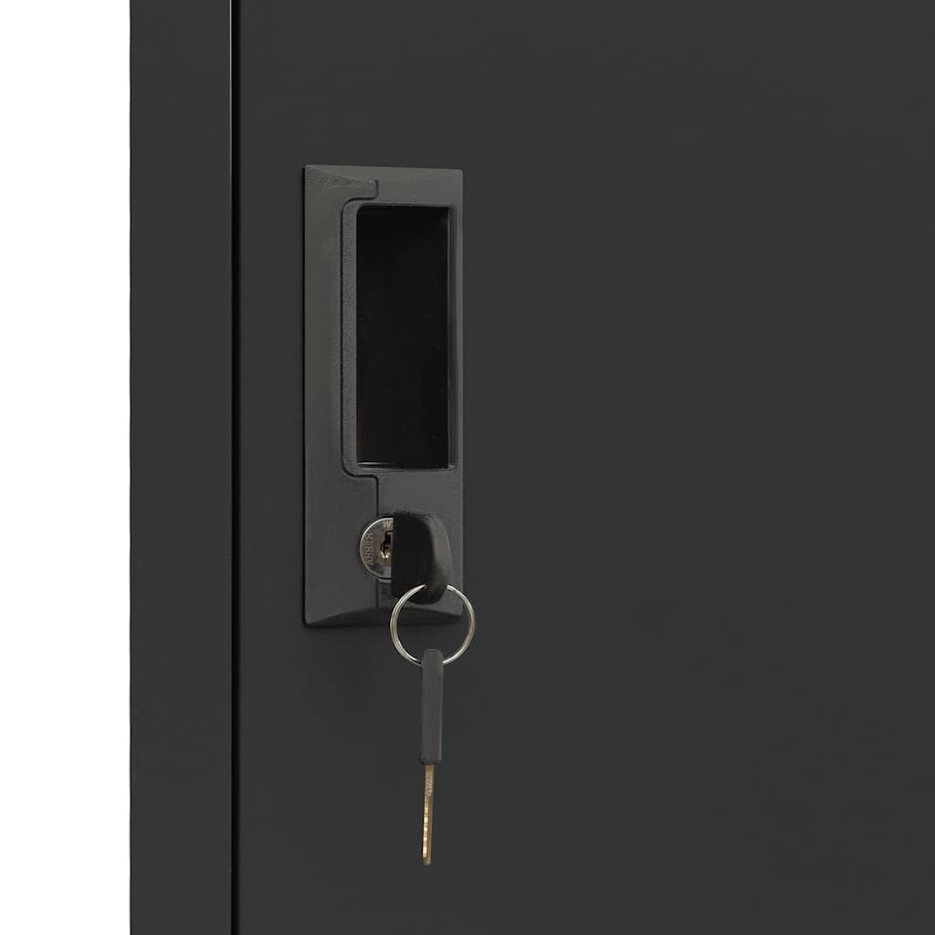 vidaXL Φοριαμός Ανθρακί 38 x 45 x 180 εκ. από Ατσάλι