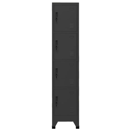 vidaXL Φοριαμός Ανθρακί 38 x 45 x 180 εκ. από Ατσάλι