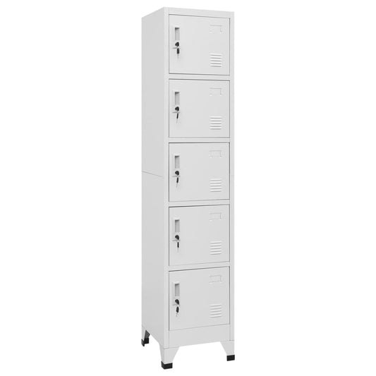 vidaXL Φοριαμός Ανοιχτό Γκρι 38 x 40 x 180 εκ. Ατσάλινος