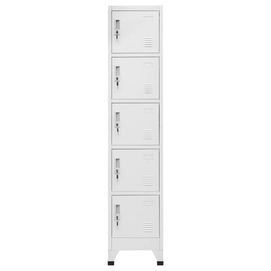vidaXL Φοριαμός Ανοιχτό Γκρι 38 x 40 x 180 εκ. Ατσάλινος