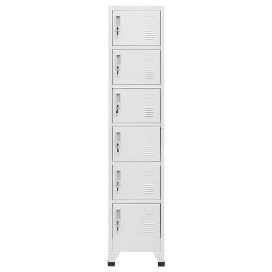 vidaXL Φοριαμός Ανοιχτό Γκρι 38 x 40 x 180 εκ. Ατσάλινος