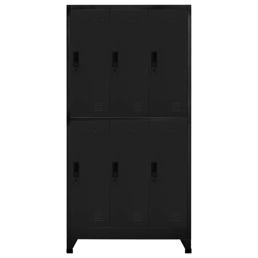 vidaXL Φοριαμός Μαύρος 90 x 45 x 180 εκ. Ατσάλινος
