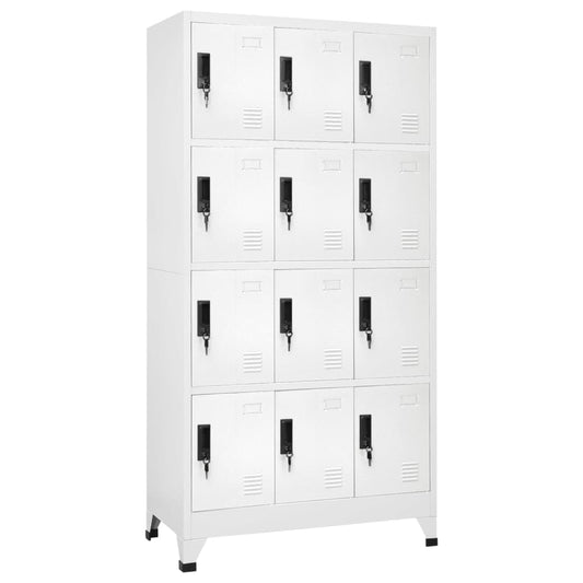 vidaXL Φοριαμός Λευκός 90 x 45 x 180 εκ. Ατσάλινος