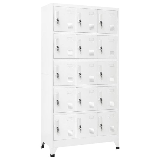 vidaXL Φοριαμός Ανοιχτό Γκρι 90 x 40 x 180 εκ. Ατσάλινος