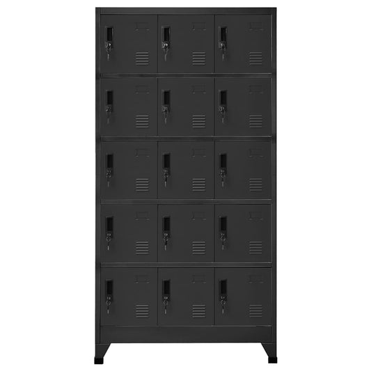 vidaXL Φοριαμός Ανθρακί 90 x 40 x 180 εκ. Ατσάλινος