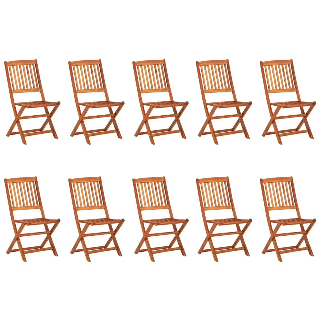 vidaXL Σετ Τραπεζαρίας Κήπου 11 Τεμαχίων 220x90x75 εκ. Μασίφ Ακακία
