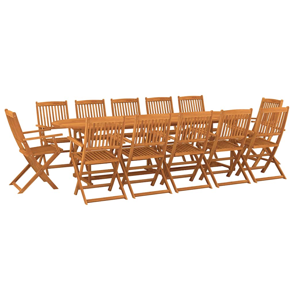 vidaXL Σετ Τραπεζαρίας Κήπου 13 Τεμαχίων 280x90x75 εκ. Μασίφ Ακακία