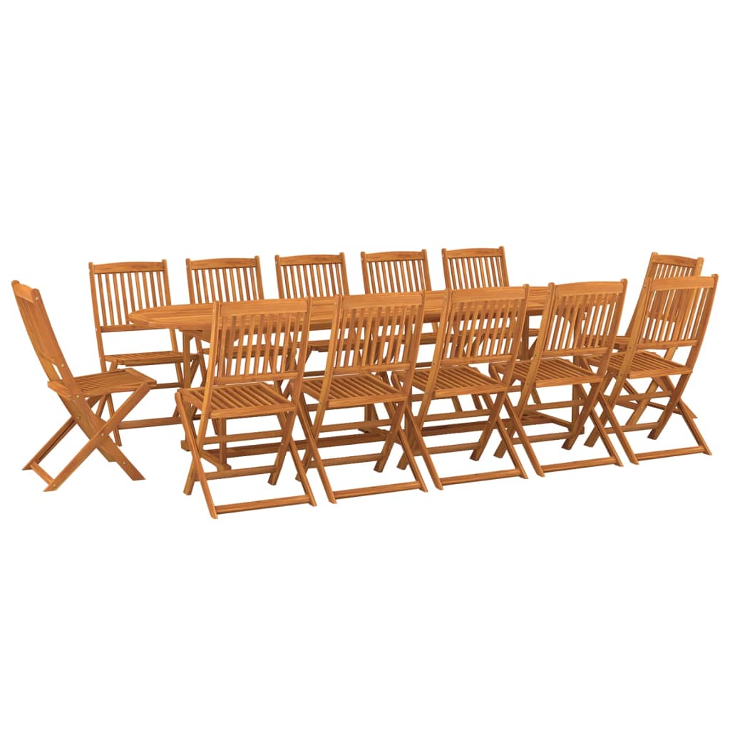 vidaXL Σετ Τραπεζαρίας Κήπου 13 Τεμαχίων 280x90x75 εκ. Μασίφ Ακακία