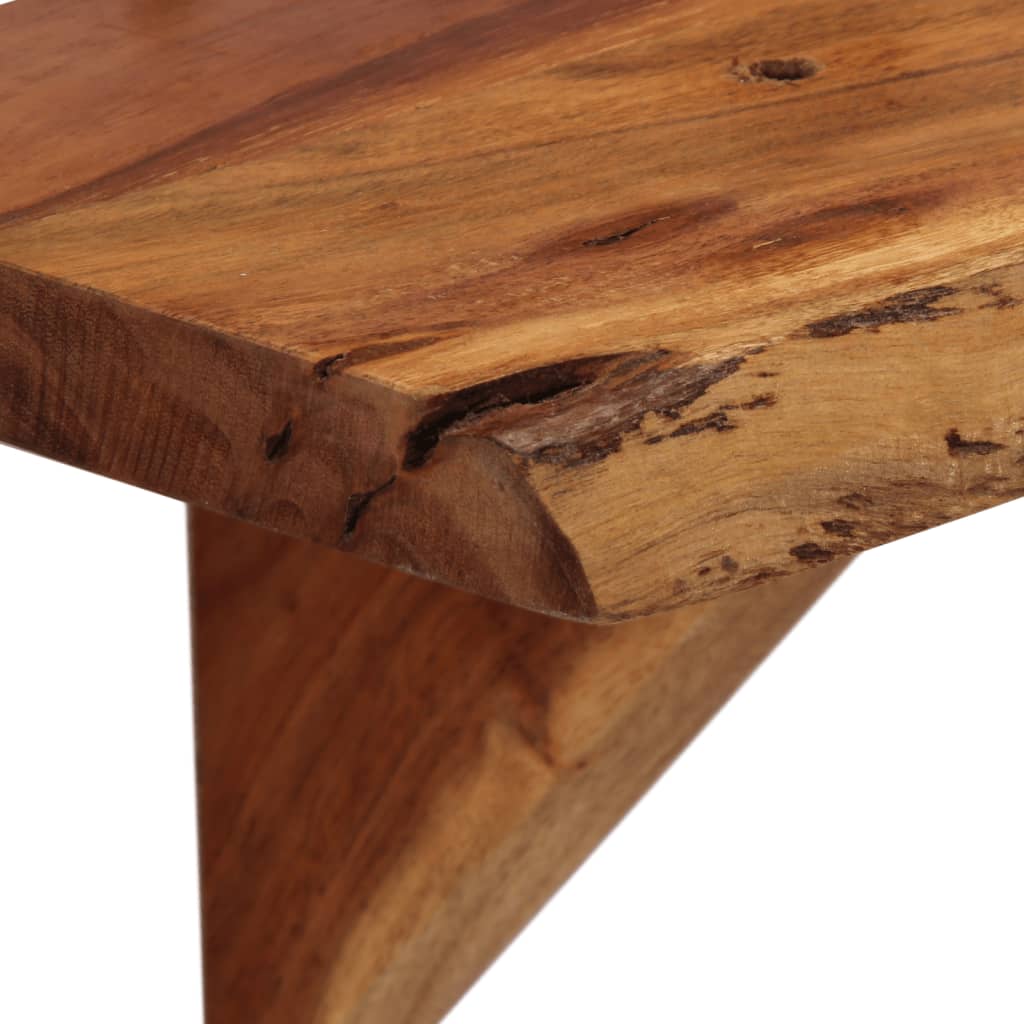 vidaXL Ράφια Τοίχου 2 τεμ. 110 x 20 x 18 εκ. από Μασίφ Ξύλο Ακακίας