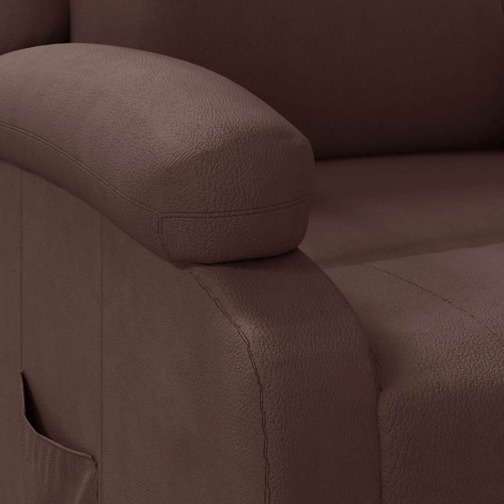 vidaXL Πολυθρόνα Ανακλινόμενη Καφέ από Συνθετικό Δέρμα