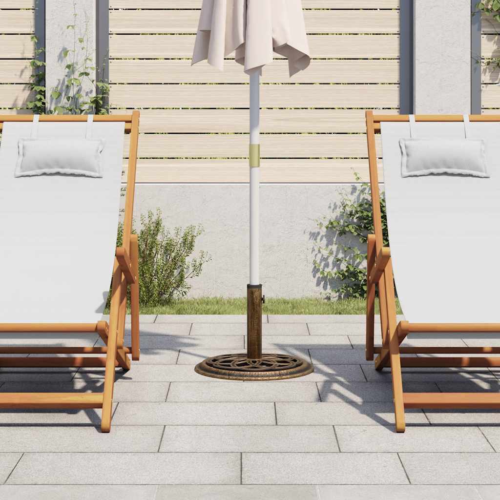 vidaXL Βάση Ομπρέλας Χάλκινη 44 x 44 x 31 εκ. από Χυτοσίδηρο