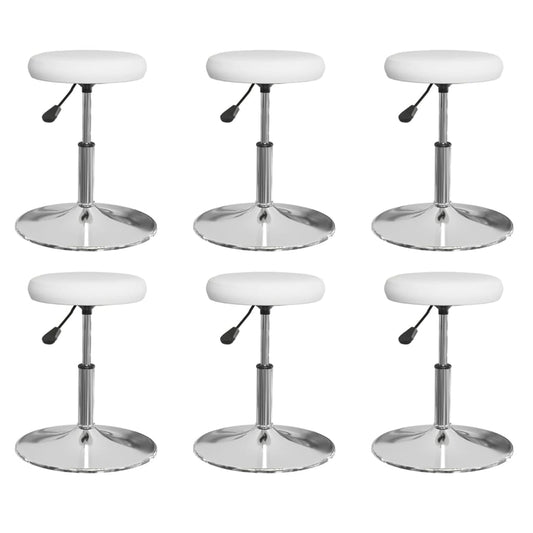 vidaXL Καρέκλες Τραπεζαρίας 6 τεμ. Λευκές από Δερματίνη