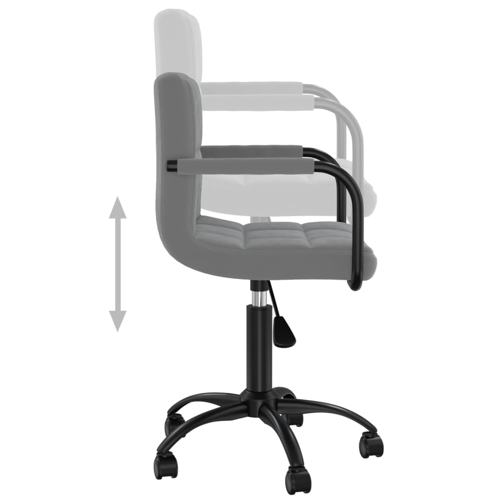 vidaXL Καρέκλες Τραπεζαρίας Περιστρεφόμενες 6 τεμ. Σκ. Γκρι Βελούδινες