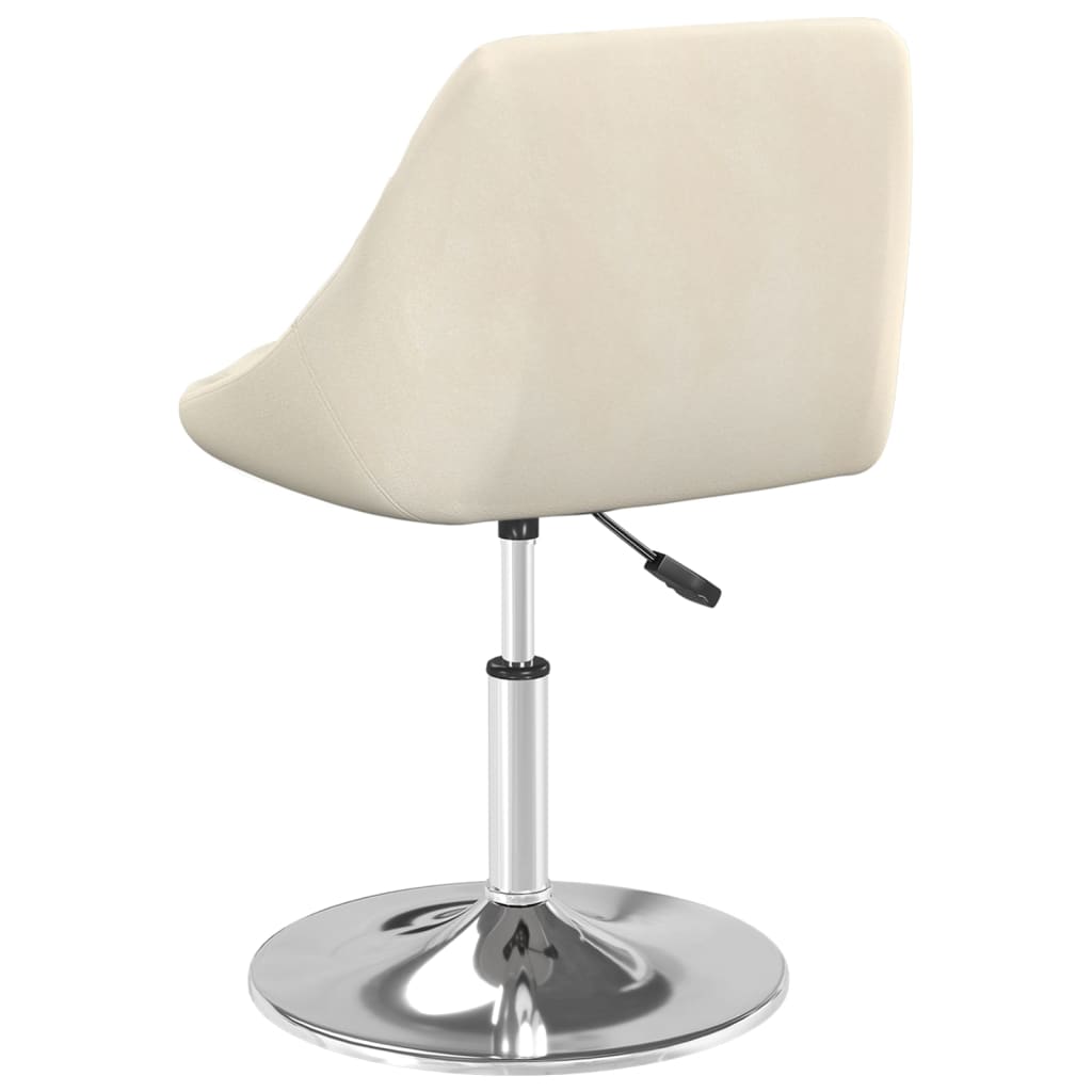 vidaXL Καρέκλες Τραπεζαρίας Περιστρεφόμενες 4 τεμ. Κρεμ Βελούδινες