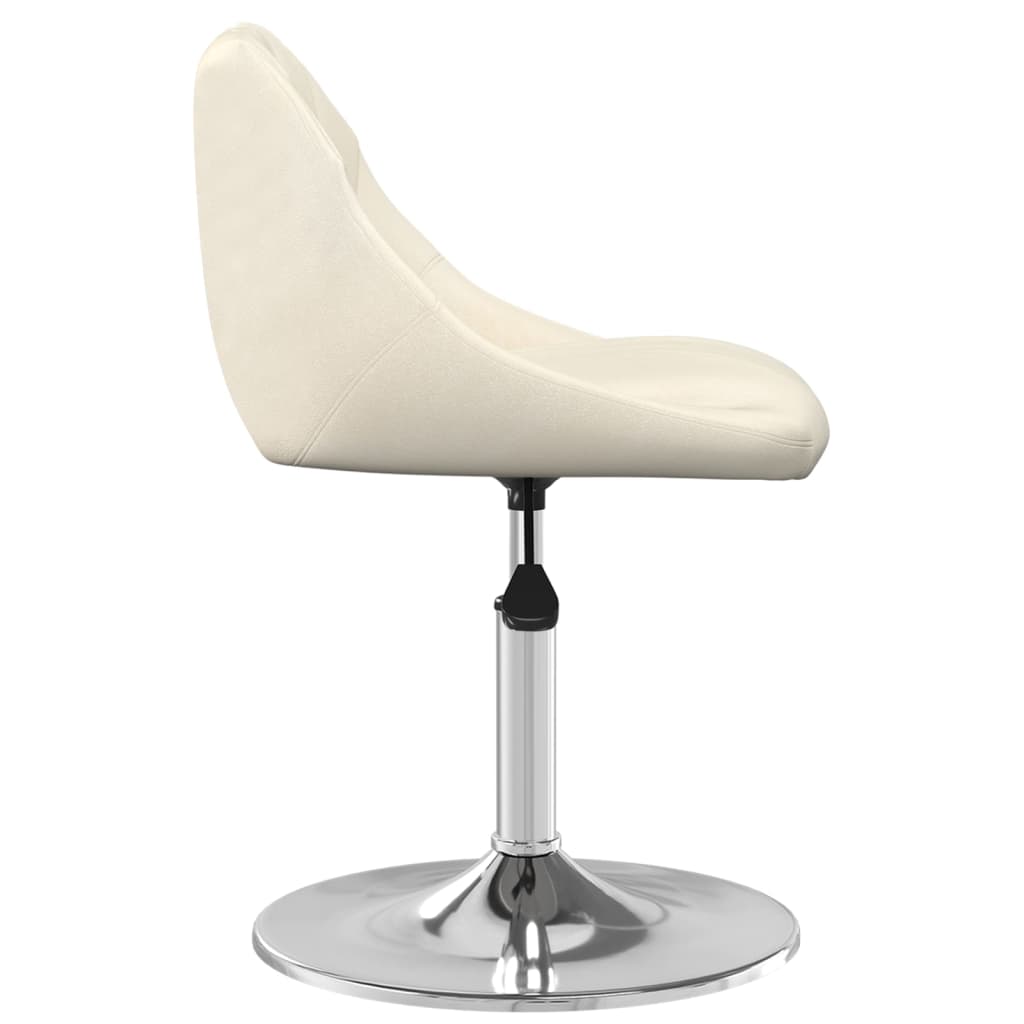 vidaXL Καρέκλες Τραπεζαρίας Περιστρεφόμενες 6 τεμ. Κρεμ Βελούδινες