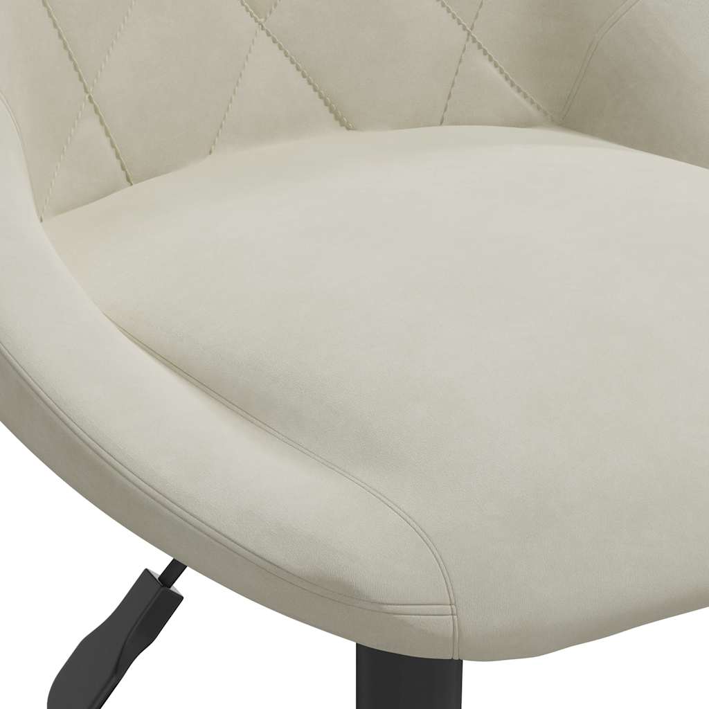 vidaXL Καρέκλες Τραπεζαρίας Περιστρεφόμενες 4 τεμ. Κρεμ Βελούδινες