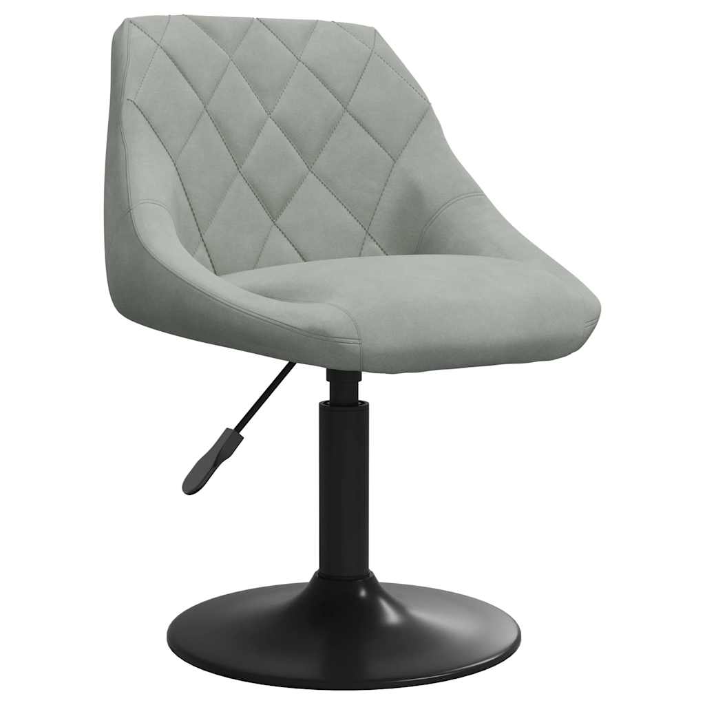 vidaXL Καρέκλες Τραπεζαρίας Περιστρεφόμενες 4 τεμ. Γκρι Βελούδινες