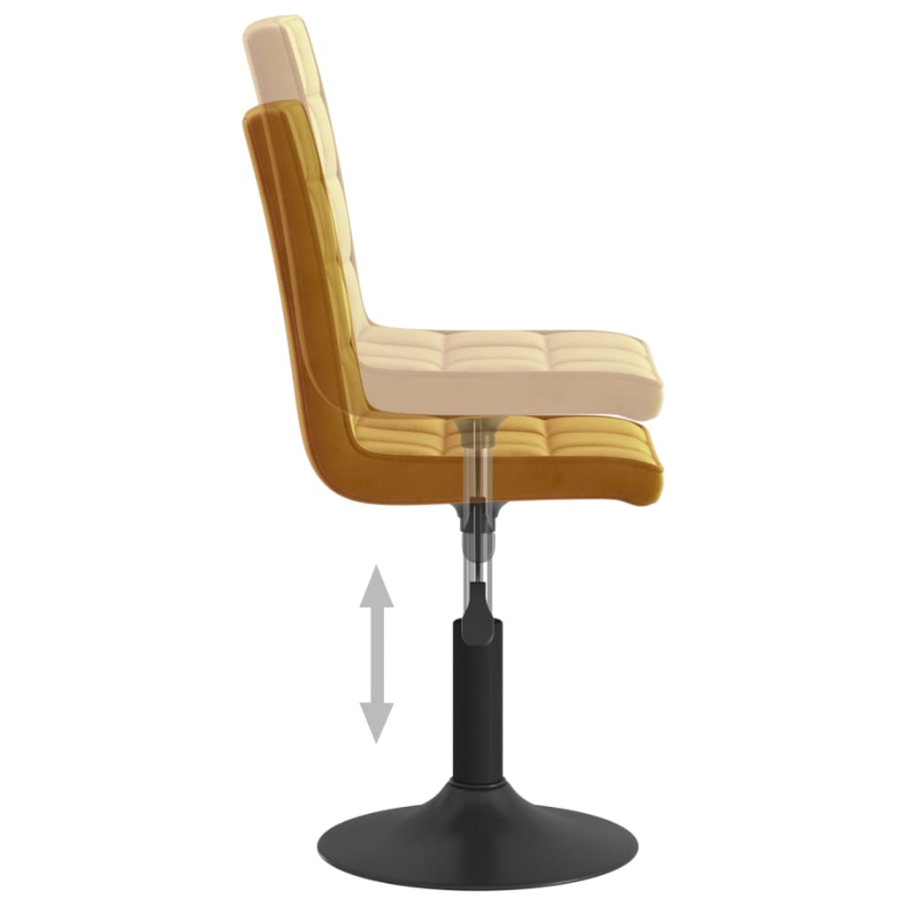 vidaXL Καρέκλες Τραπεζαρίας Περιστρεφόμενες 4 τεμ. Καφέ Βελούδινες