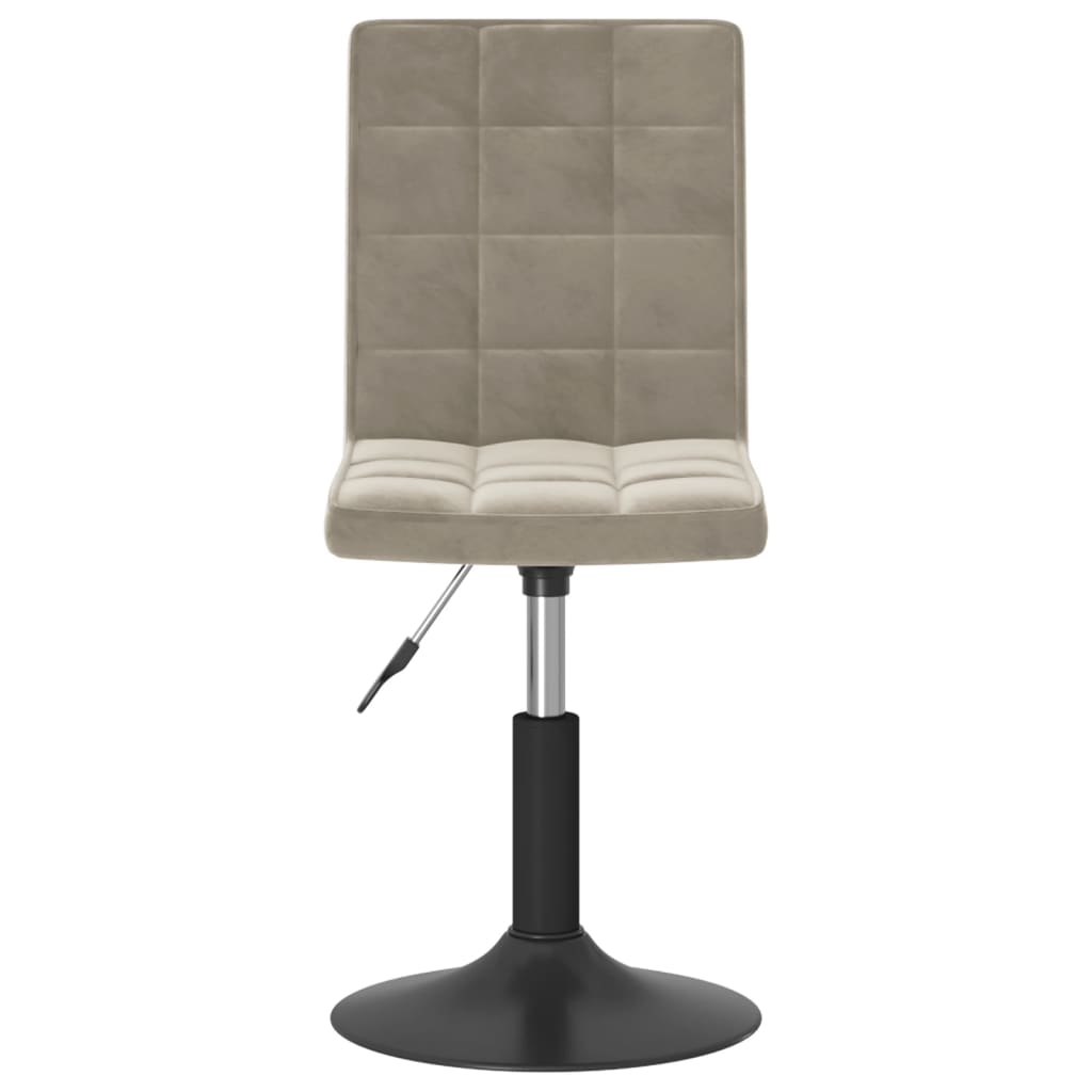 vidaXL Καρέκλες Τραπεζαρίας Περιστρεφόμενες 4 τεμ. Γκρι Βελούδινες