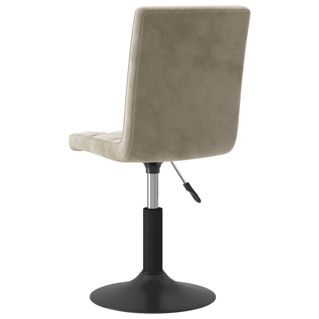 vidaXL Καρέκλες Τραπεζαρίας Περιστρεφόμενες 4 τεμ. Γκρι Βελούδινες