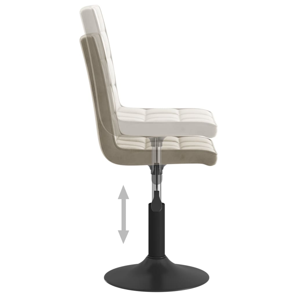 vidaXL Καρέκλες Τραπεζαρίας Περιστρεφόμενες 4 τεμ. Γκρι Βελούδινες