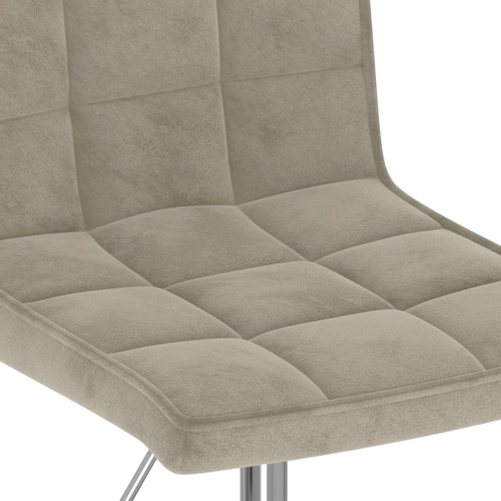 vidaXL Καρέκλες Τραπεζαρίας Περιστρεφόμενες 4 τεμ. Γκρι Βελούδινες