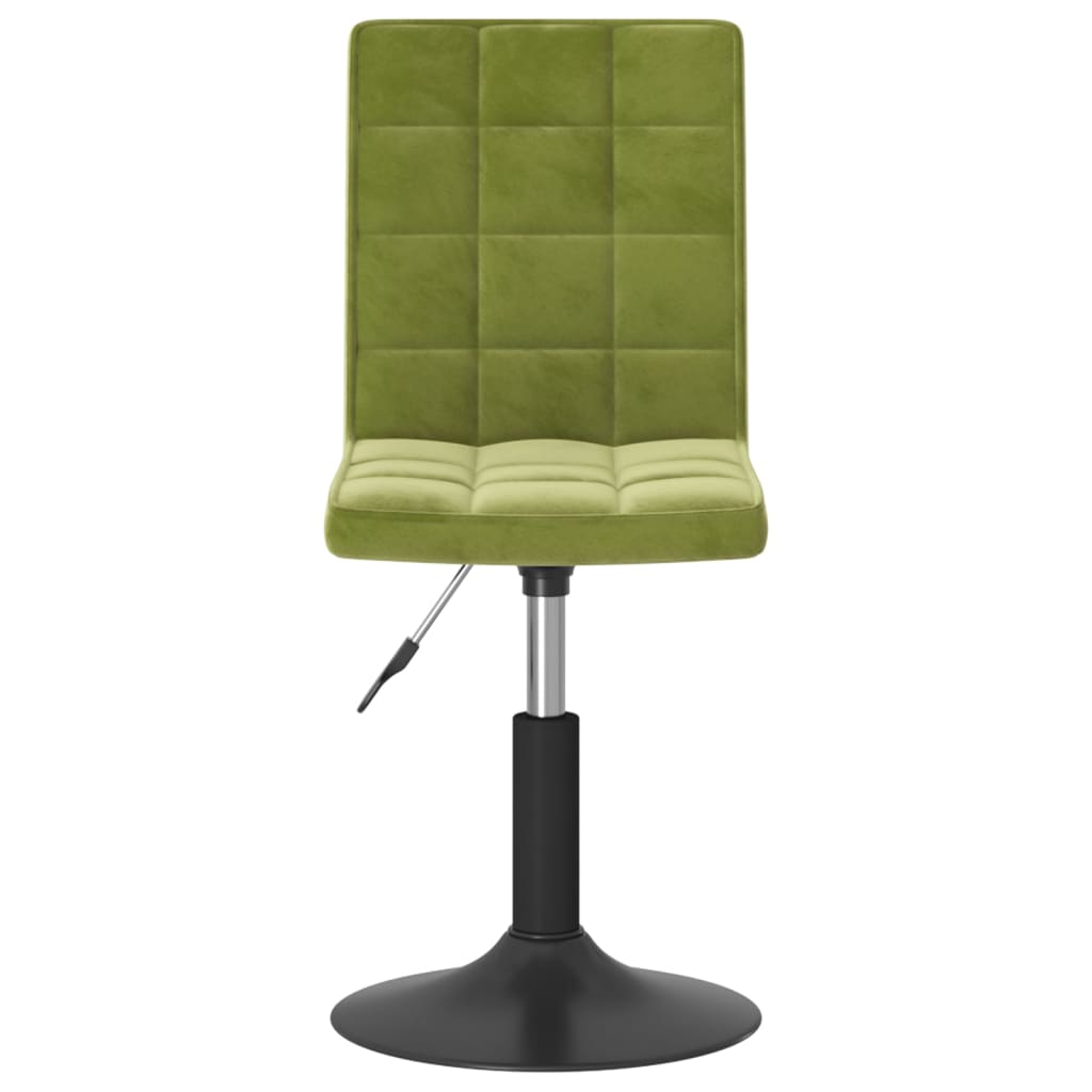 vidaXL Καρέκλες Τραπεζαρίας Περιστρ. 4 τεμ. Ανοιχτό Πράσινο Βελούδινες