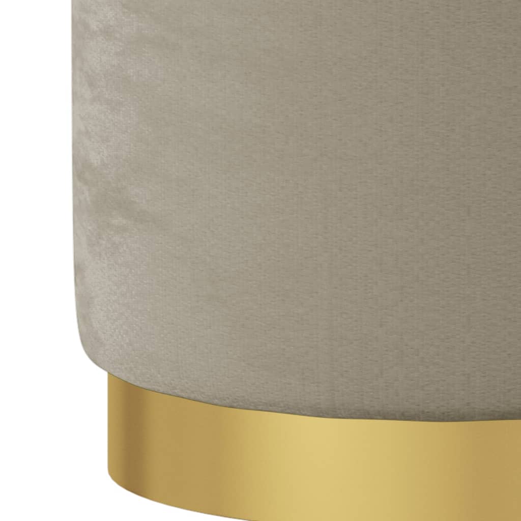 vidaXL Στρογγυλό Σκαμπό Αποθήκευσης Hocker Σκούρο Γκρι Βελούδινο 31 x 37 cm