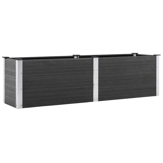 vidaXL Ζαρντινιέρα Υπερυψωμένη Γκρι 200 x 50 x 54 εκ. από WPC