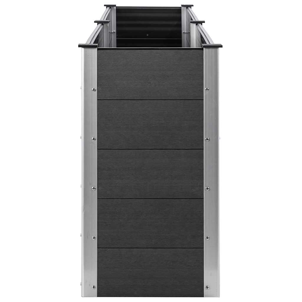 vidaXL Ζαρντινιέρα Υπερυψωμένη Γκρι 200 x 50 x 91 εκ. από WPC