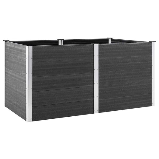vidaXL Ζαρντινιέρα Υπερυψωμένη Γκρι 200 x 100 x 91 εκ. από WPC