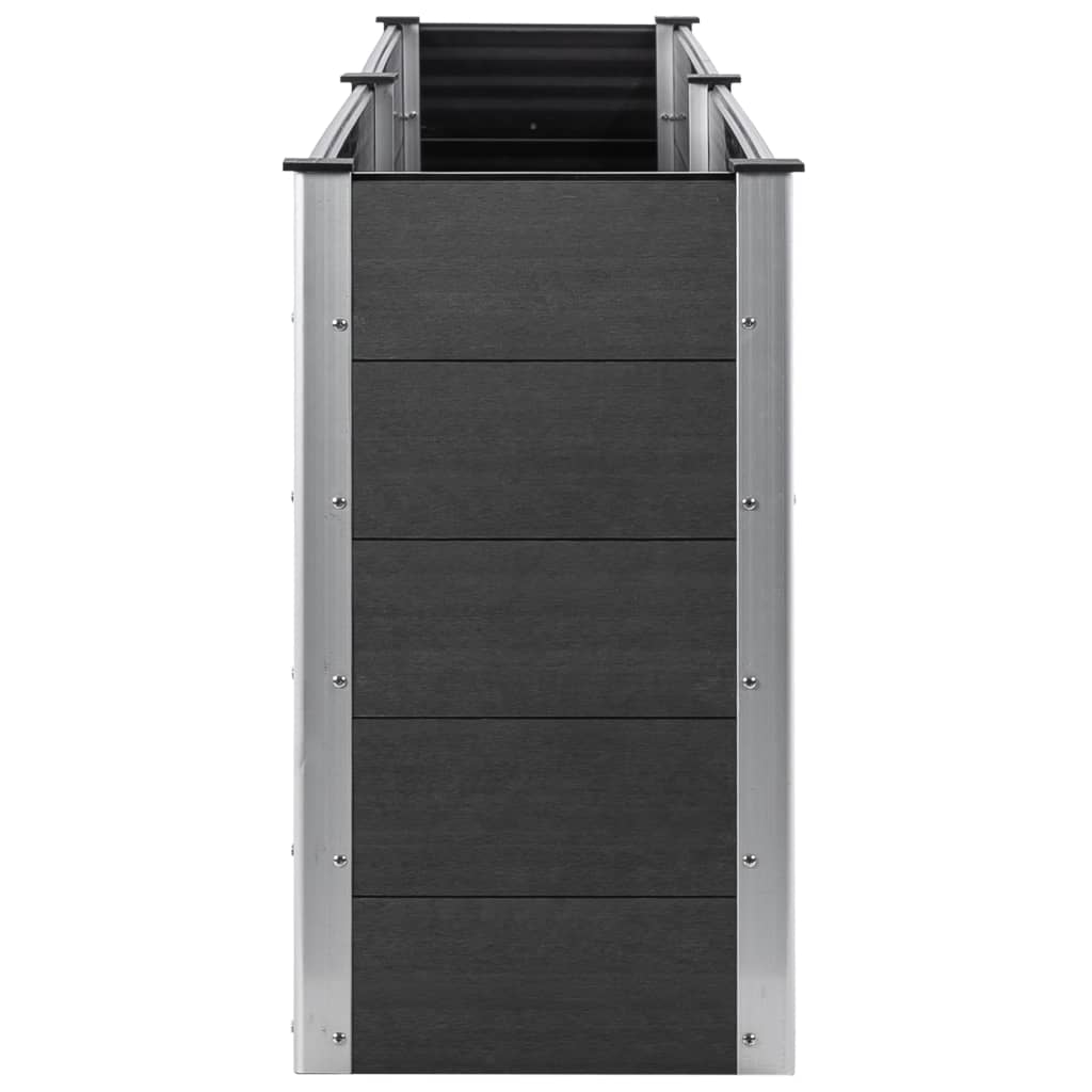 vidaXL Ζαρντινιέρα Υπερυψωμένη Γκρι 200 x 100 x 91 εκ. από WPC