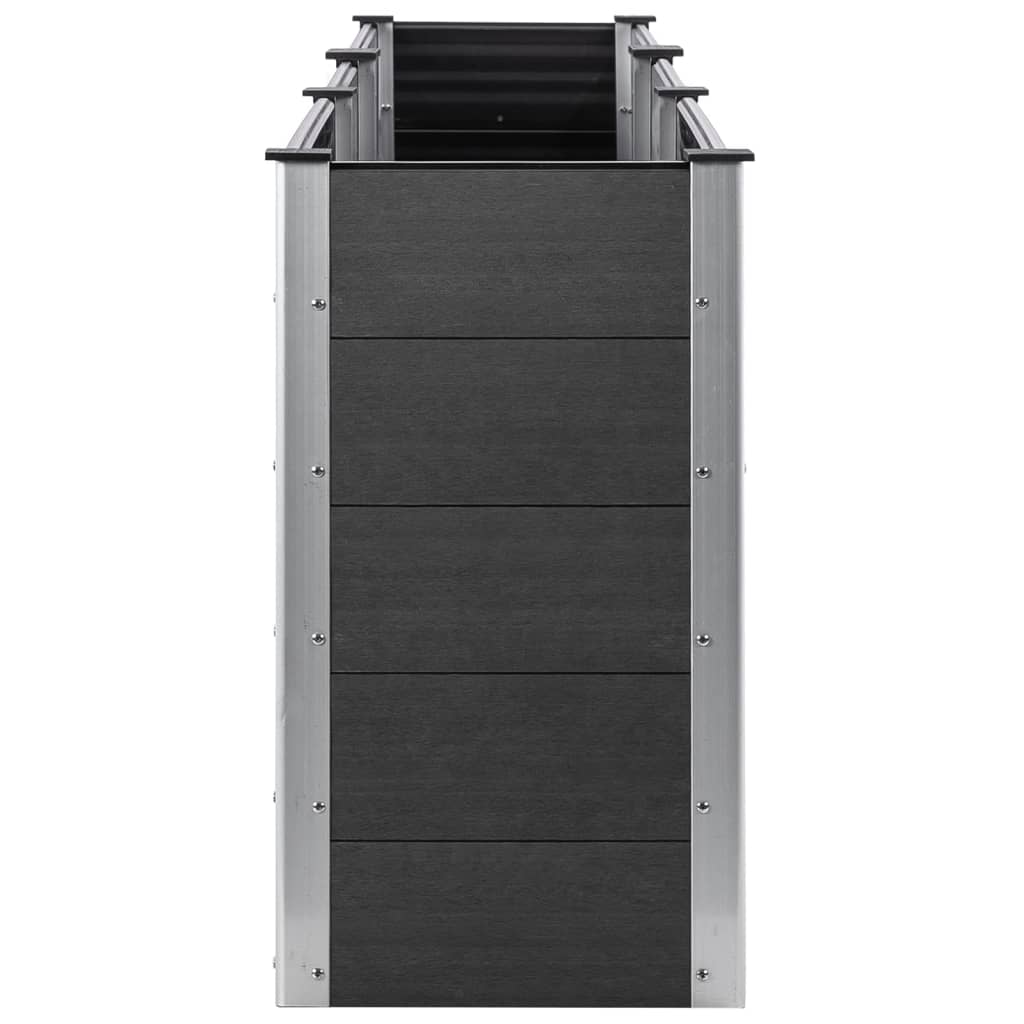 vidaXL Ζαρντινιέρα Υπερυψωμένη Γκρι 300 x 100 x 91 εκ. από WPC