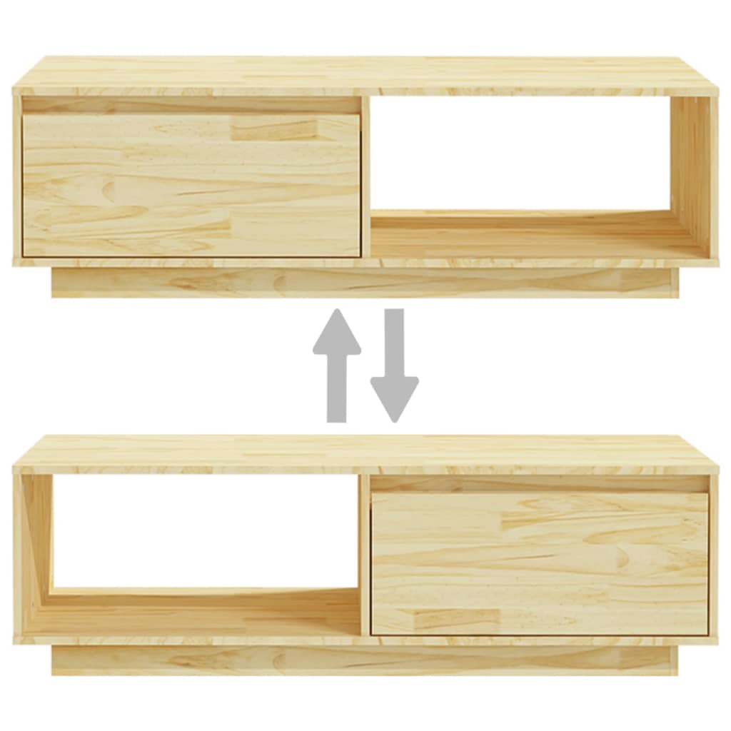 vidaXL Τραπεζάκι Σαλονιού 110 x 50 x 33,5 εκ. από Μασίφ Ξύλο Πεύκου